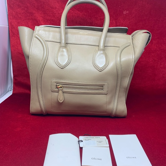 authentic CELINE Beige Tone Luggage Tote Bag - Picture 2 of 12
